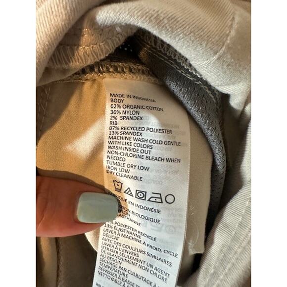 Prana Cream Maternity Cotton Blend Cropped Capri Pants Women Sz S - Picture 11 of 11